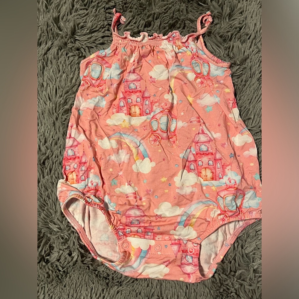 2T Posh Peanut Castle Bamboo Sleeveless Bubble Romper